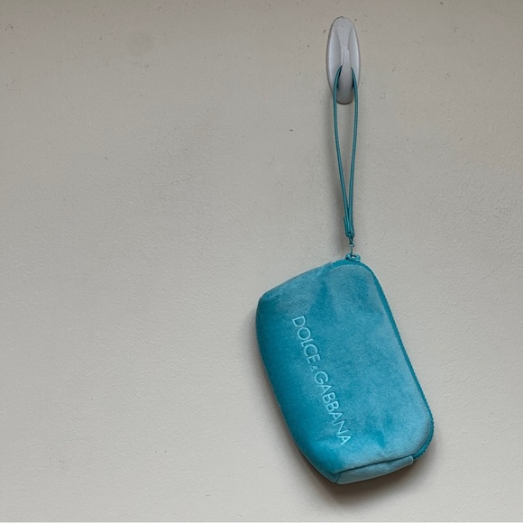 Dolce & Gabbana Blue Velour Zip Case with Wrist Strap - Picture 2 of 9